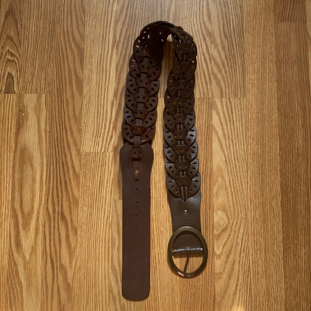 Old Navy Wide Brown Leather Belt